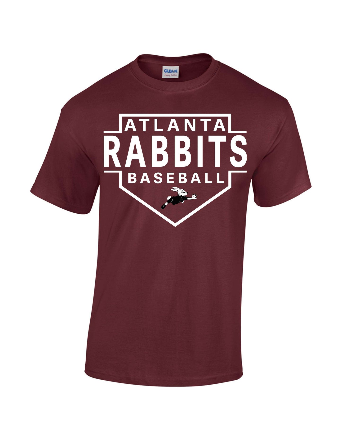 ATL Rabbits Baseball classic home-plate cotton T-shirt