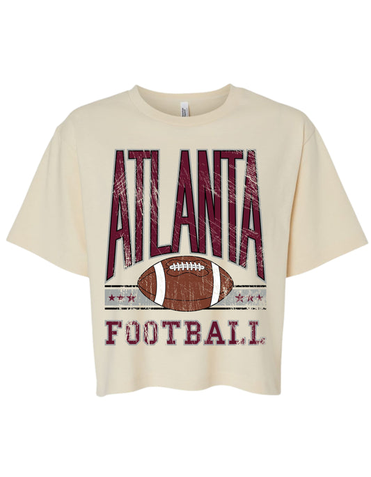 Atlanta Football Distressed Cropped Tee