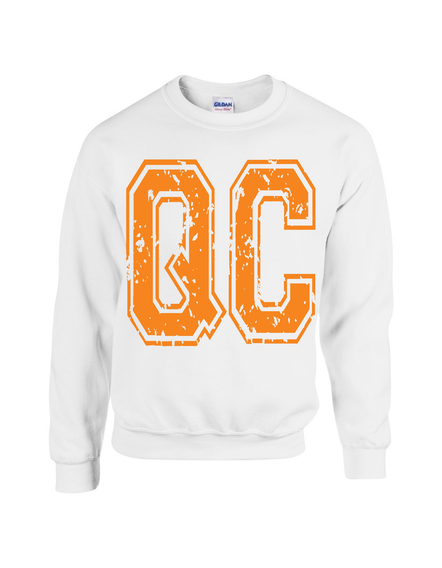 Distressed "QC" Sweatshirt
