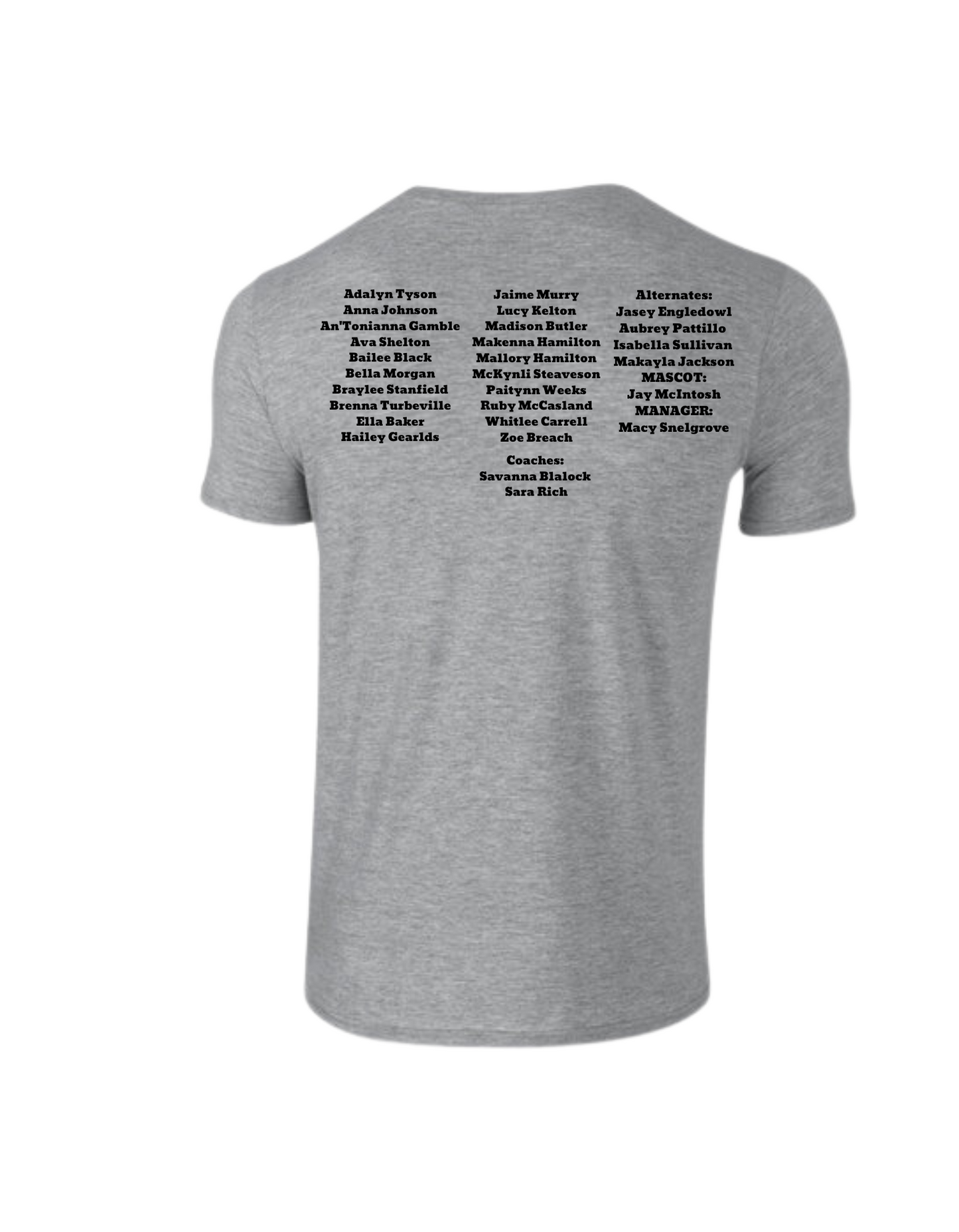 QC Cheer Fundraiser Shirt (with roster)