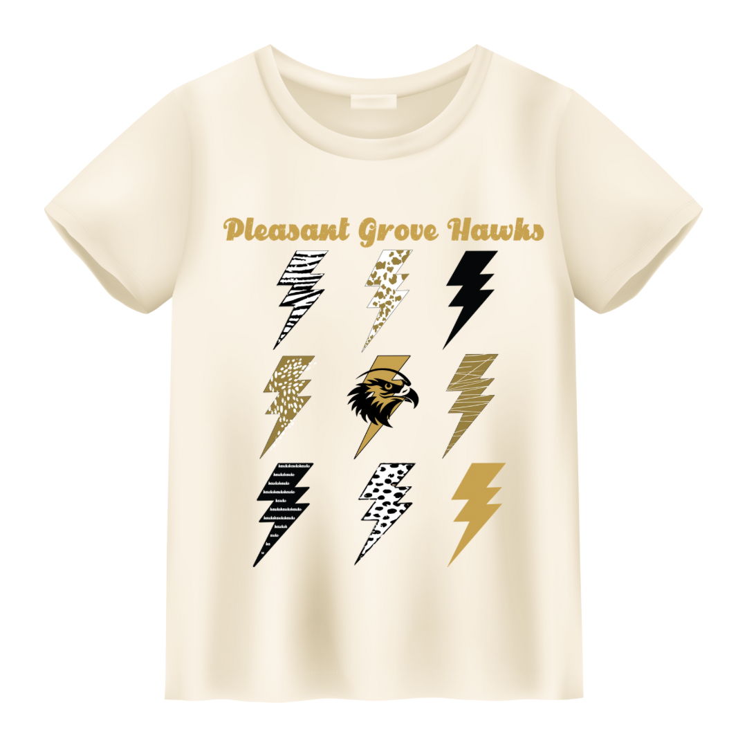 Pleasant Grove Lightening Bolt Tee