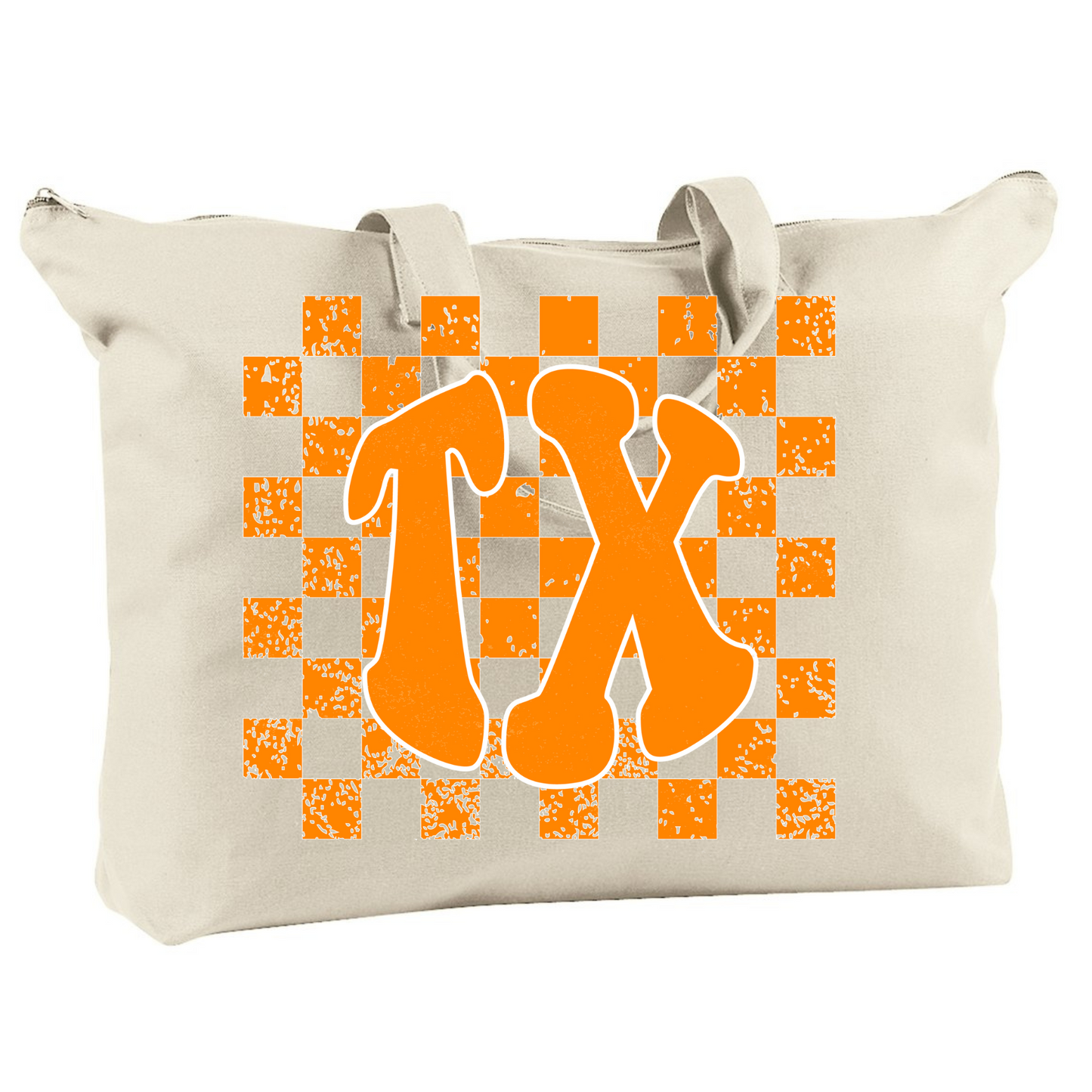 TX Checkered Tote Bag