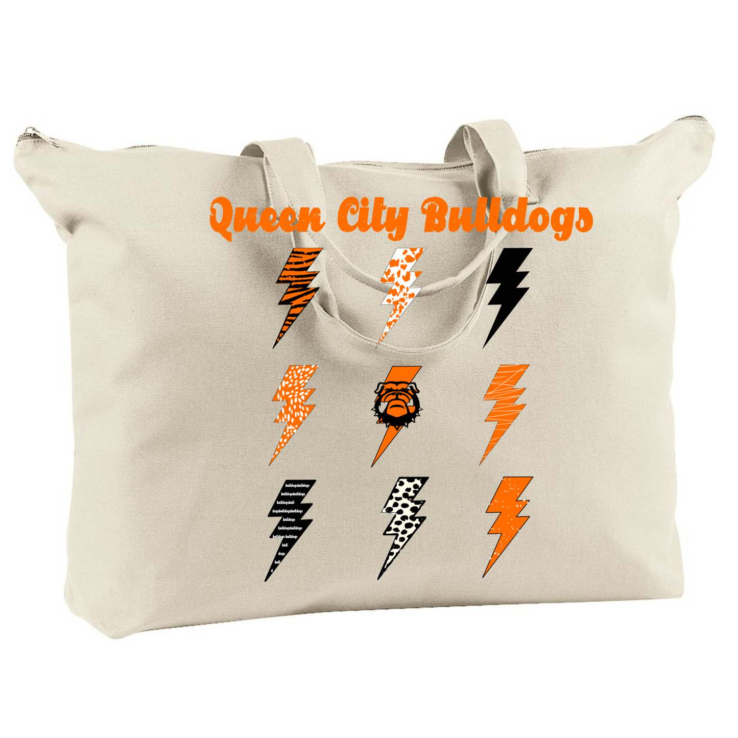 QC Lightening Bolt Tote Bag