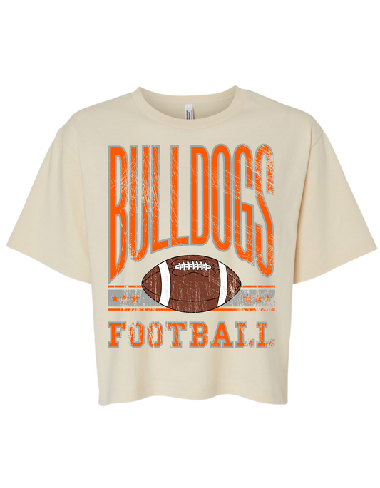 Queen City Football Distressed Cropped Tee