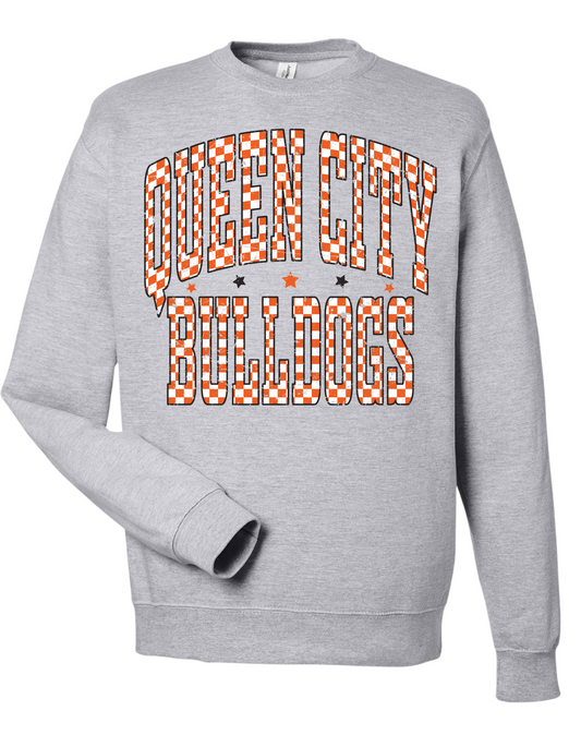 Queen City Bulldogs Gingham Sweatshirt