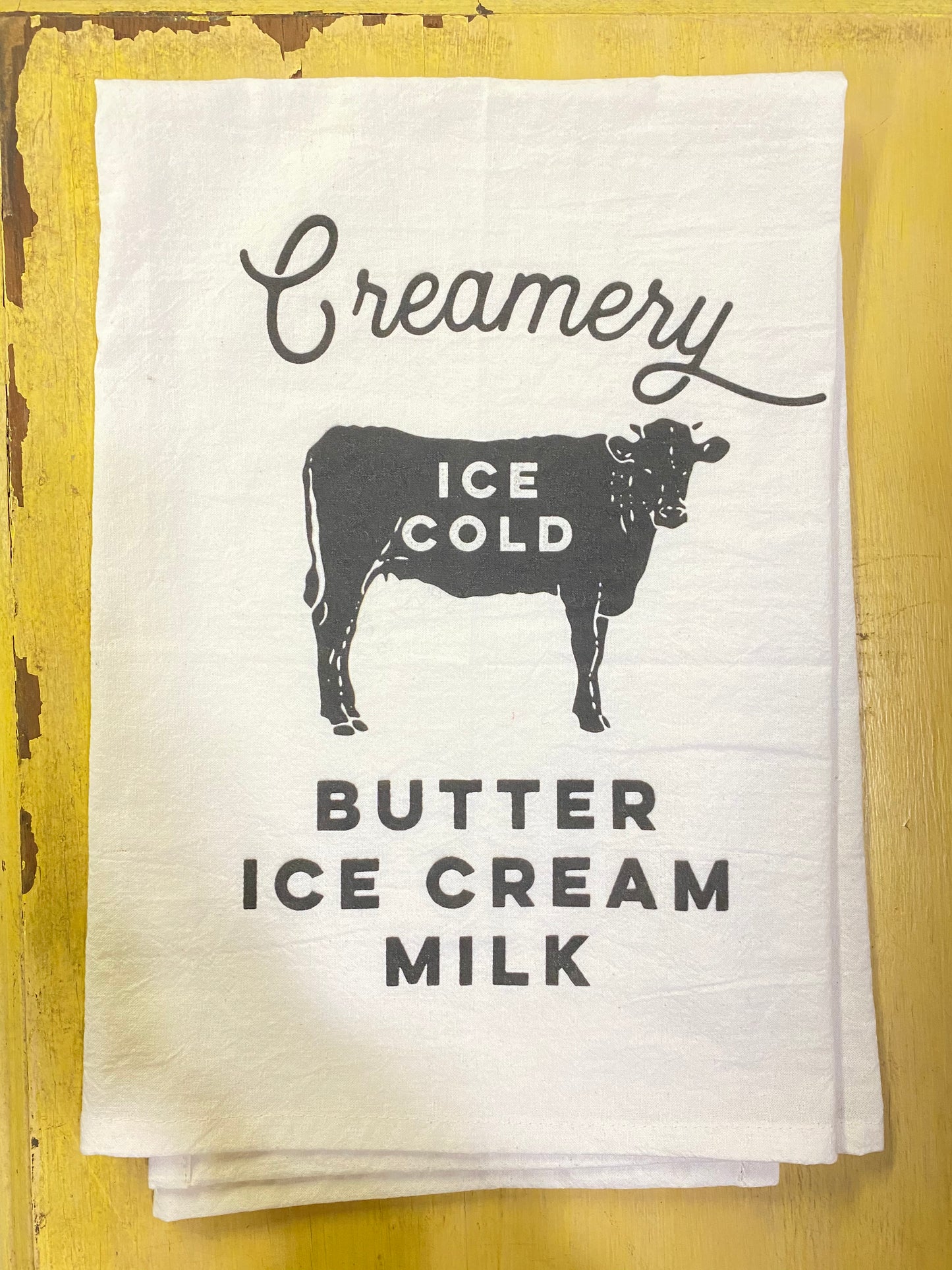 'Creamery' Flour Sack Tea Towel