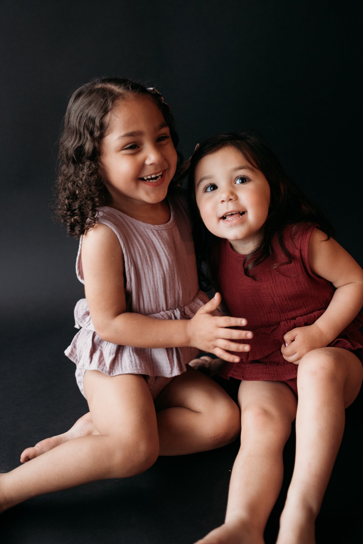 Linen Lavender Romper - infant girls