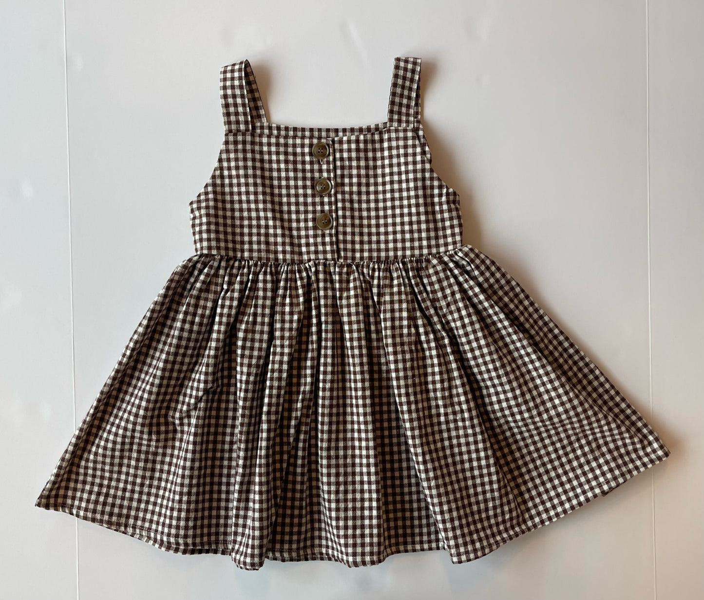 Toddler Brown Gingham Dress