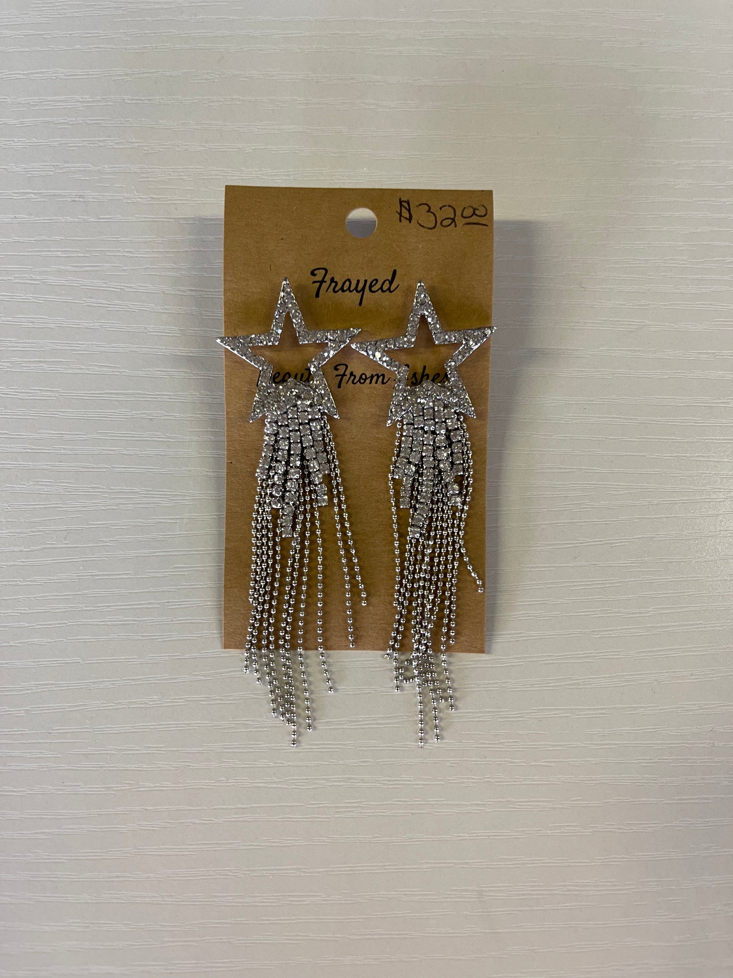 'Shooting Star' earrings in silver