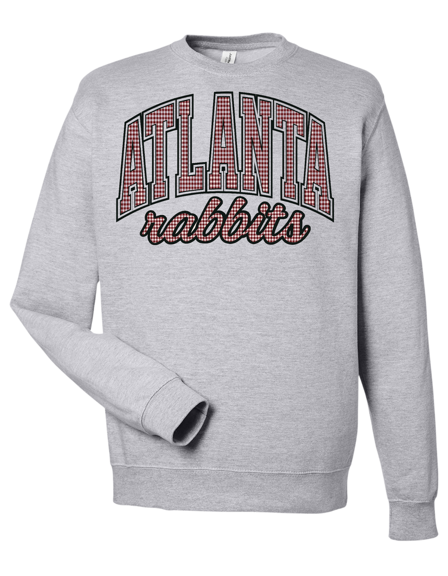 Atlanta Rabbits Maroon Gingham Sweatshirt