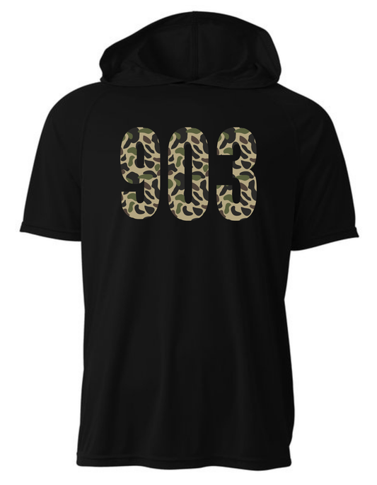 903 Camo dri-fit short sleeve Hood (black)