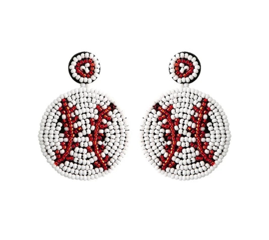 Baseball Sequin Earrings