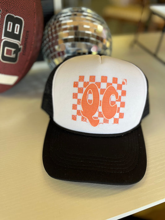 Queen City checkered trucker hat