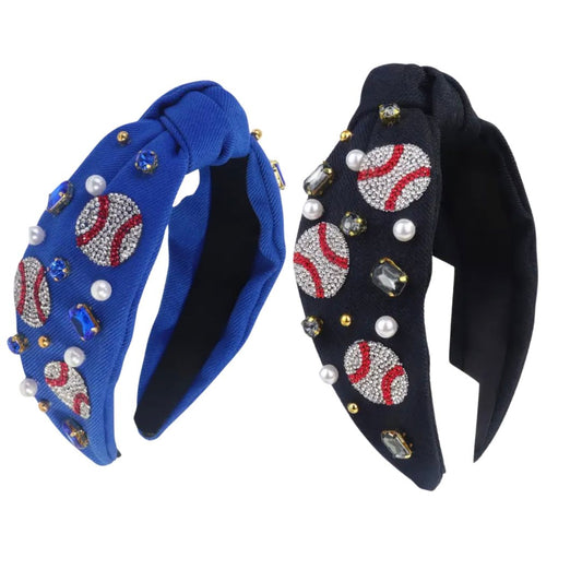 Baseball sequin headband