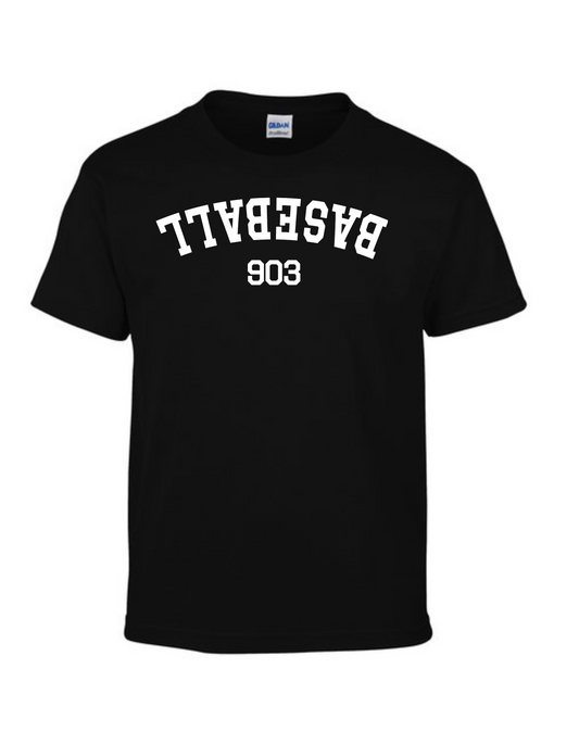 903 baseball upside down cotton tee