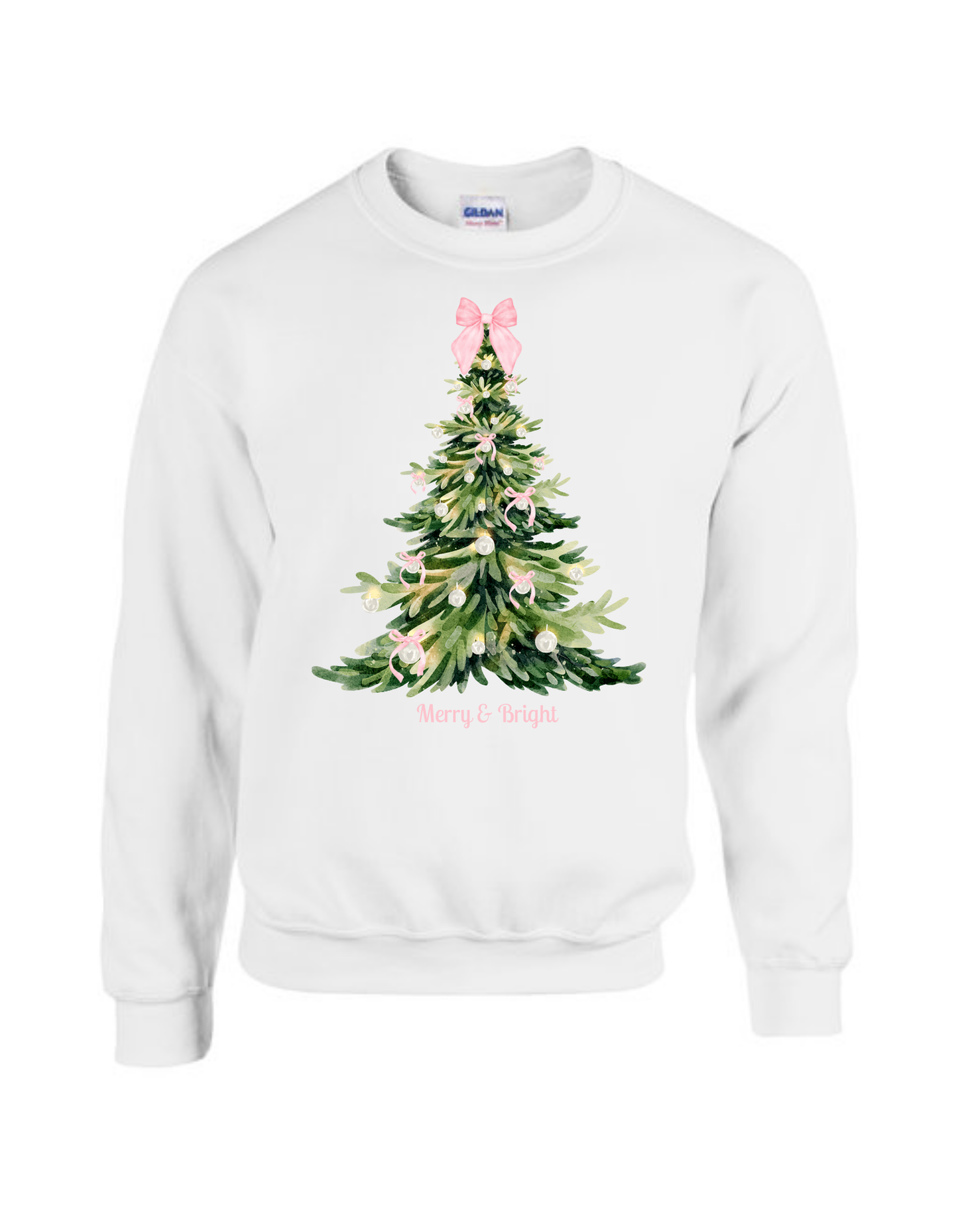 Merry and Bright Christmas Tree Sweatshirt