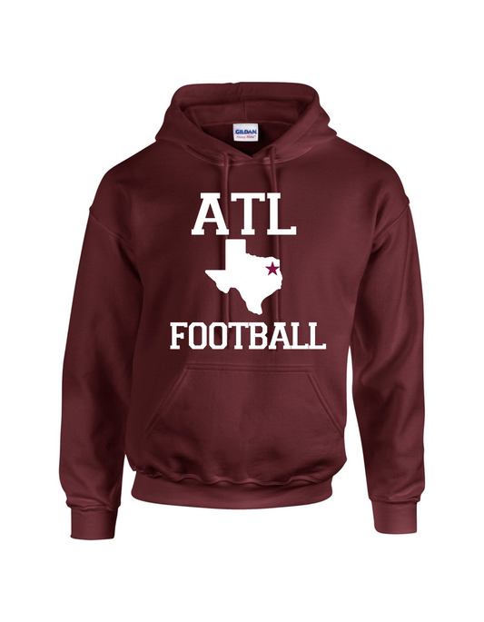 ATL - TX Football - unisex maroon hoodie