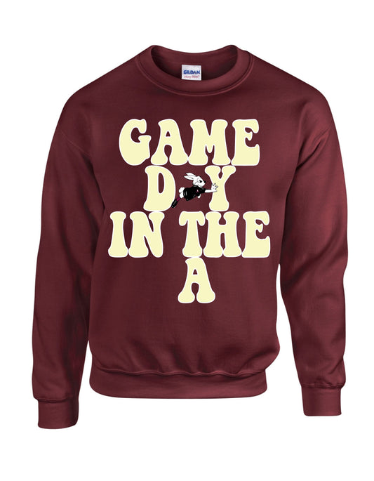 Game Day in the A - unisex maroon fleece sweatshirt