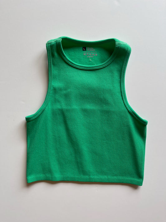 Green Cropped Tank