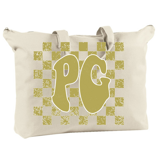 PG Checkered Tote Bag