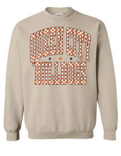 Queen City Bulldogs Gingham Sweatshirt
