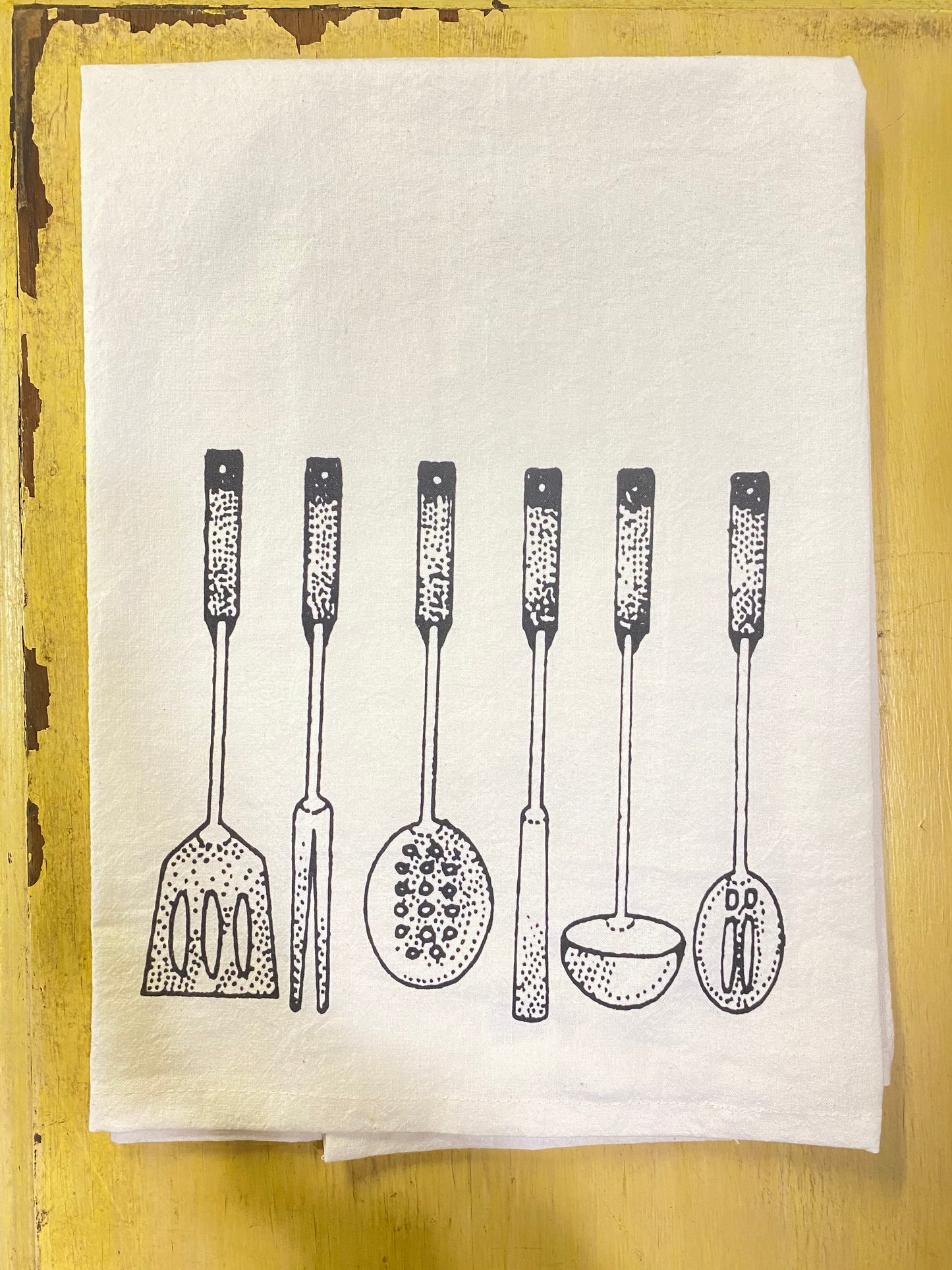 'Utensils' Flour Sack Tea Towel