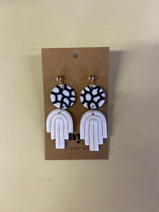 'Evie' Earrings in White