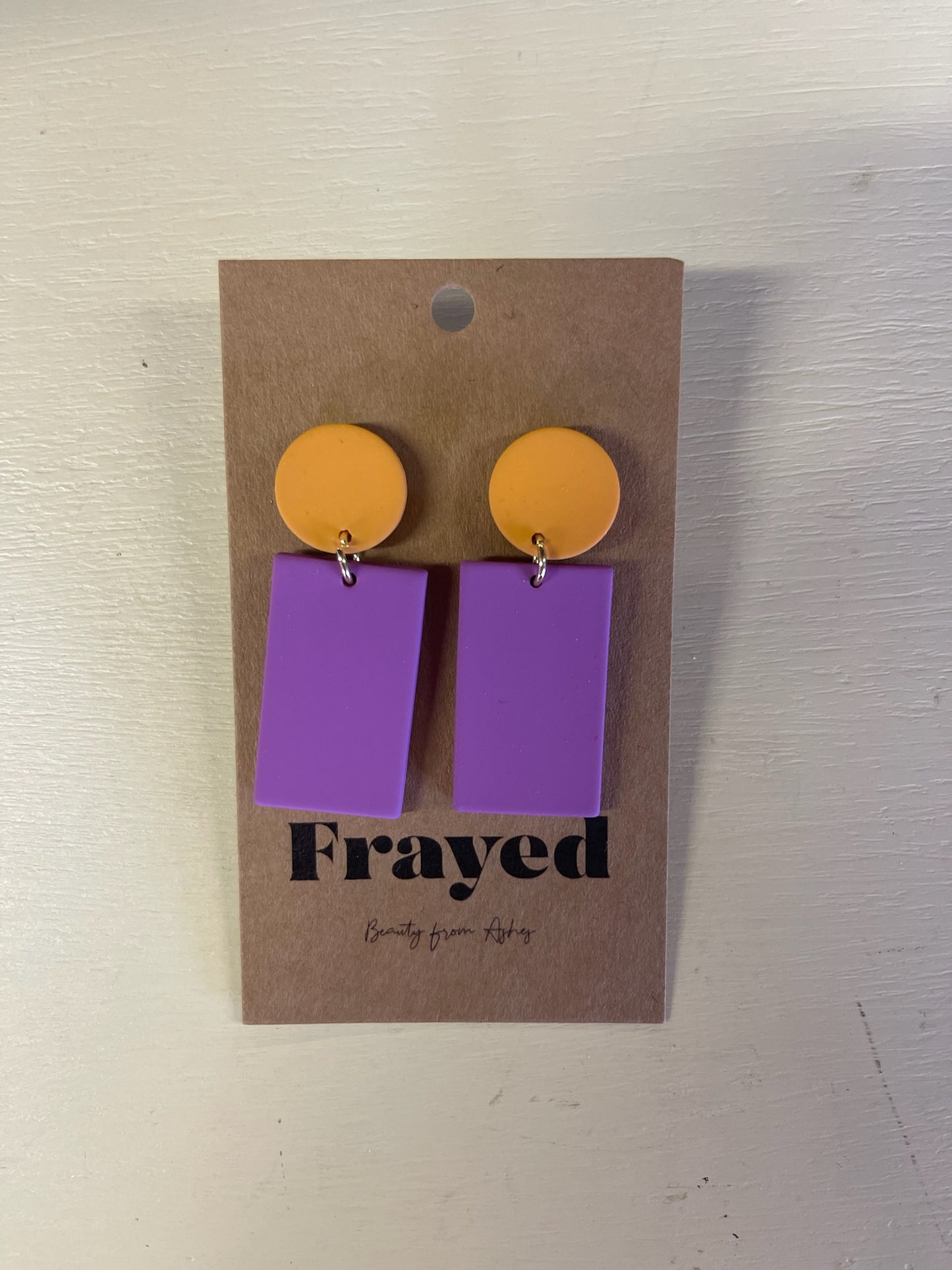 'Sherbert' Earrings in fushia and orange