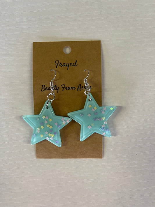 'Rockstar' earrings in light blue