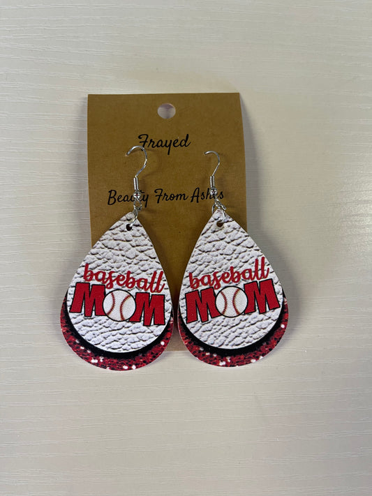 'Baseball Mom' earrings