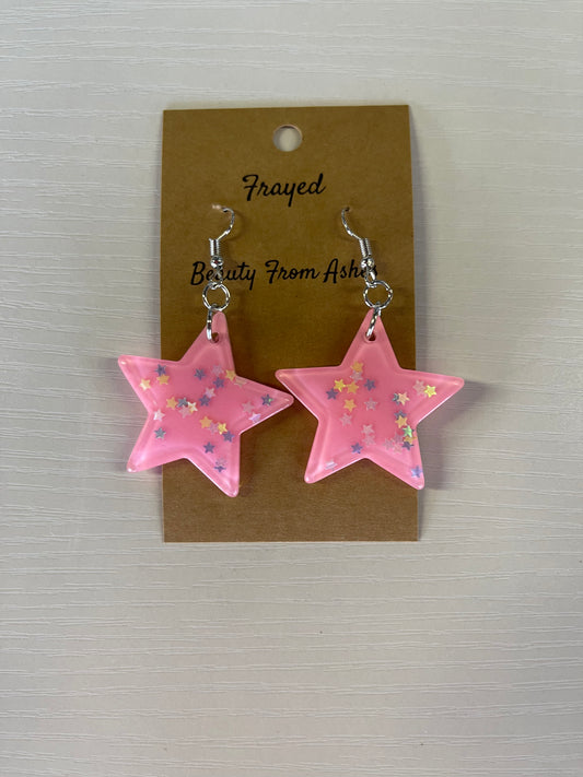 'Rockstar' earrings in light pink