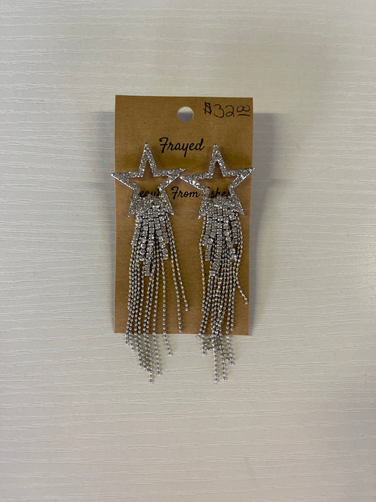 'Shooting Star' earrings in silver