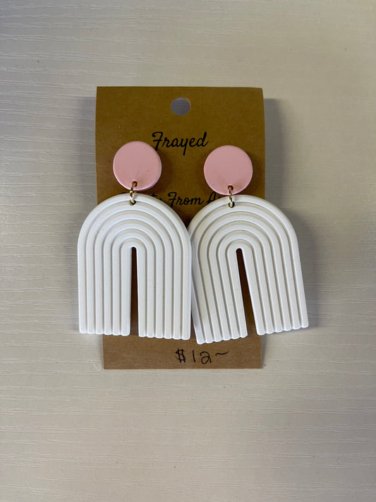 'Boho Rainbow' earrings in white