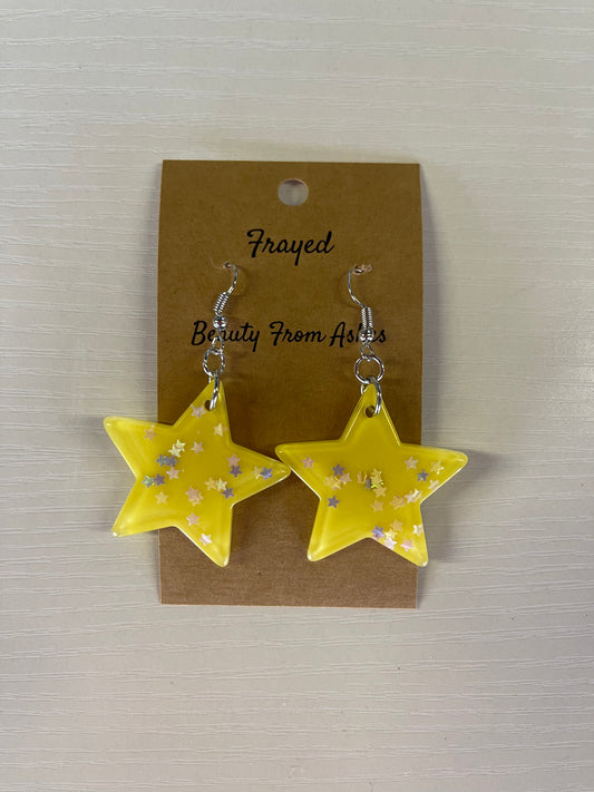 'Rockstar' earrings in yellow