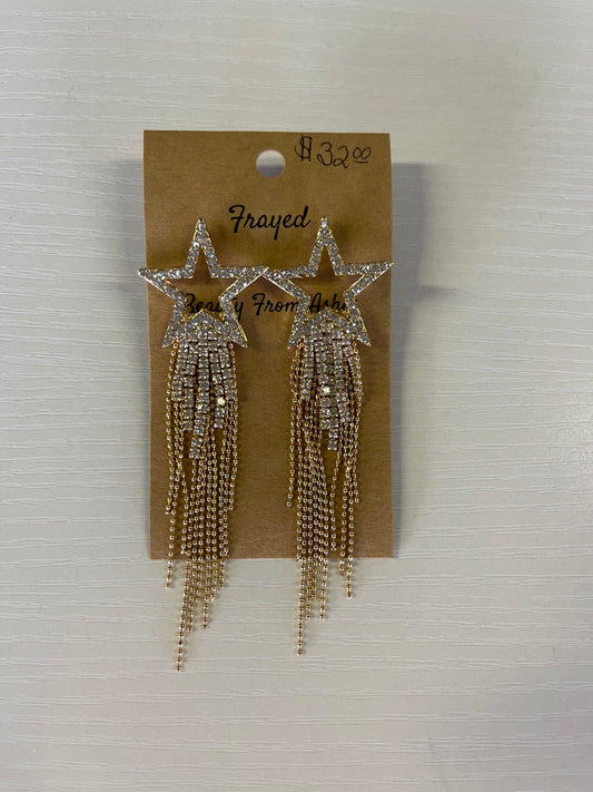 'Shooting Star' earrings in gold