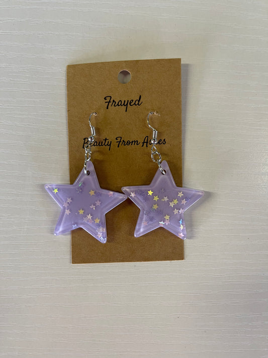 'Rockstar' earrings in lavender